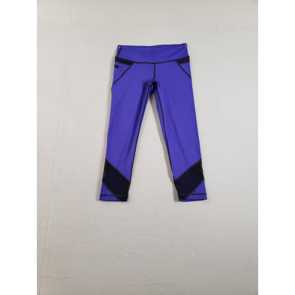 Vimmia Women Legging S Purple Black Capri Pull On Comfort Stretch Activewear